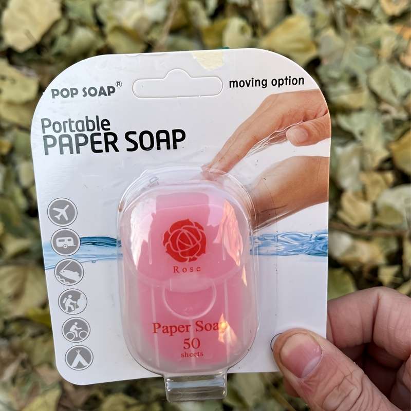 50pcs Outdoor Travel Portable Paper Soap