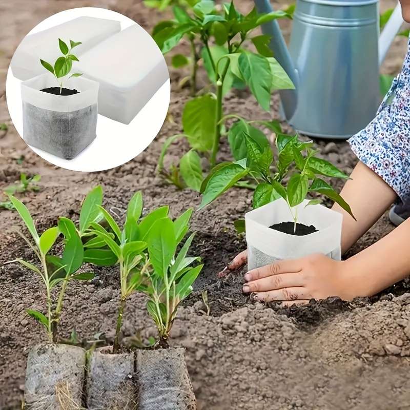 100 Pcs Biodegradable Seed Nursery Bags