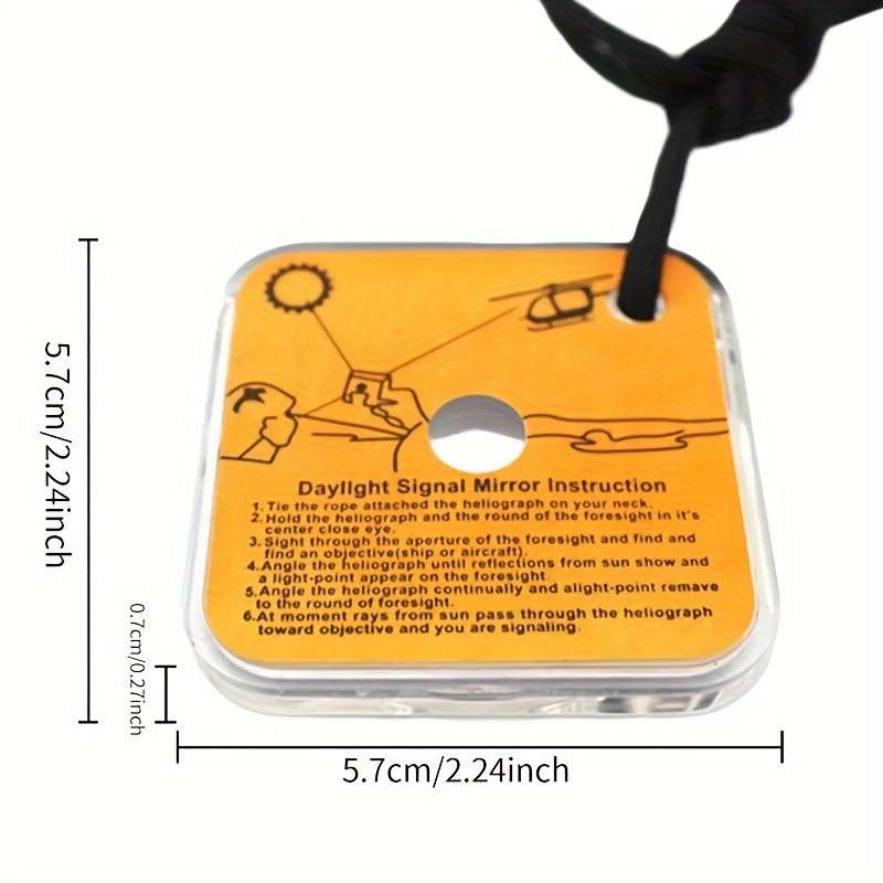 1 Piece Outdoor Camping Multi-Function Signal Mirror