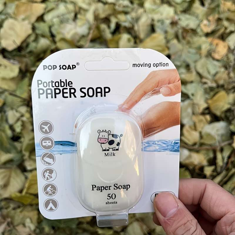 50pcs Outdoor Travel Portable Paper Soap