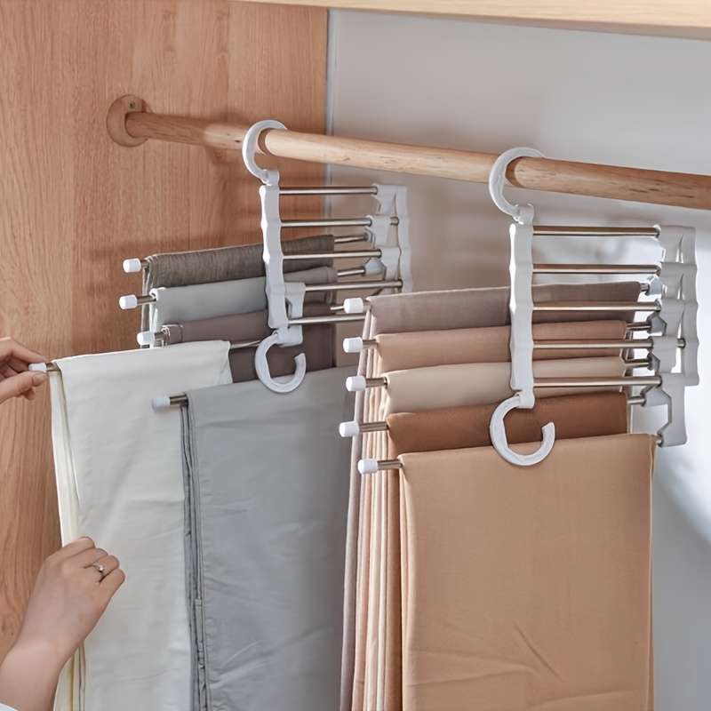 1 Space-Saving 9-Tier Metal Trouser Rack