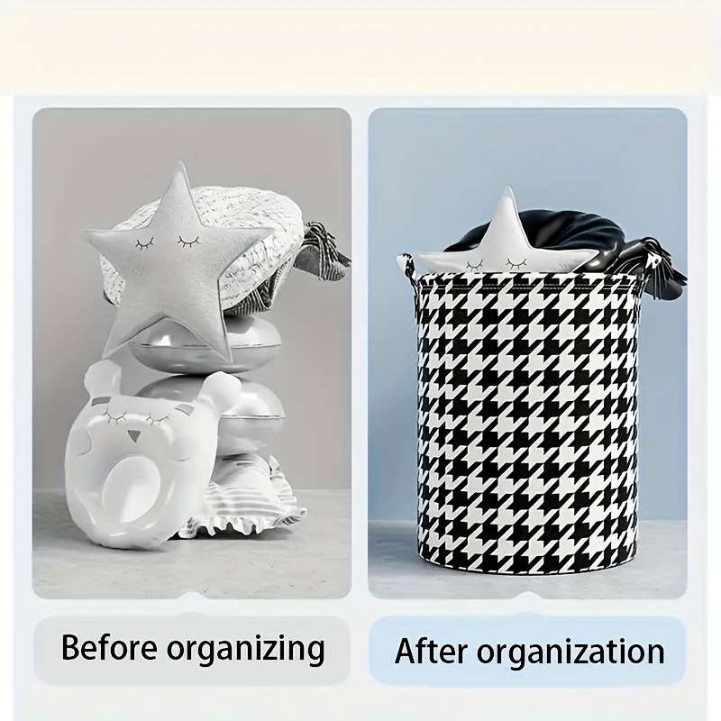 1 Piece Elegant Foldable Laundry Basket With Handle