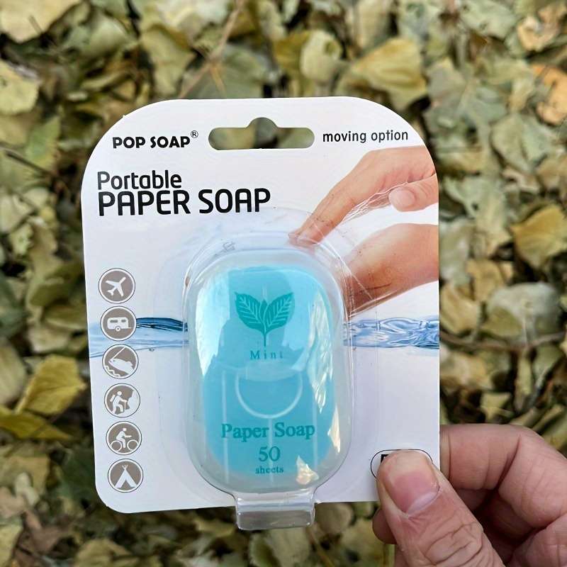 50pcs Outdoor Travel Portable Paper Soap