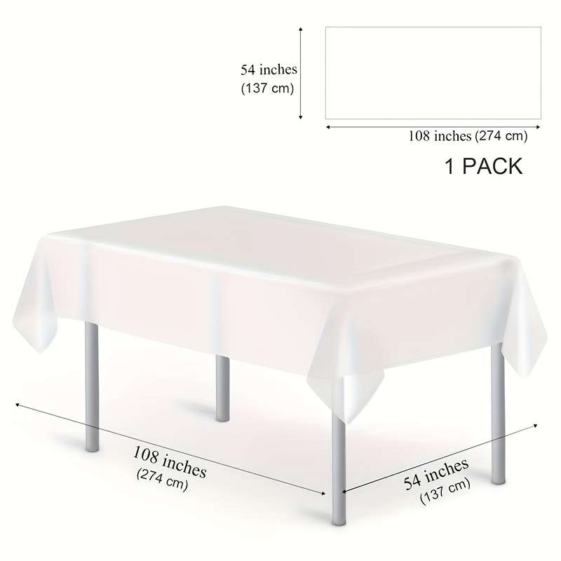 1 Washable Solid Color Party Tablecloth