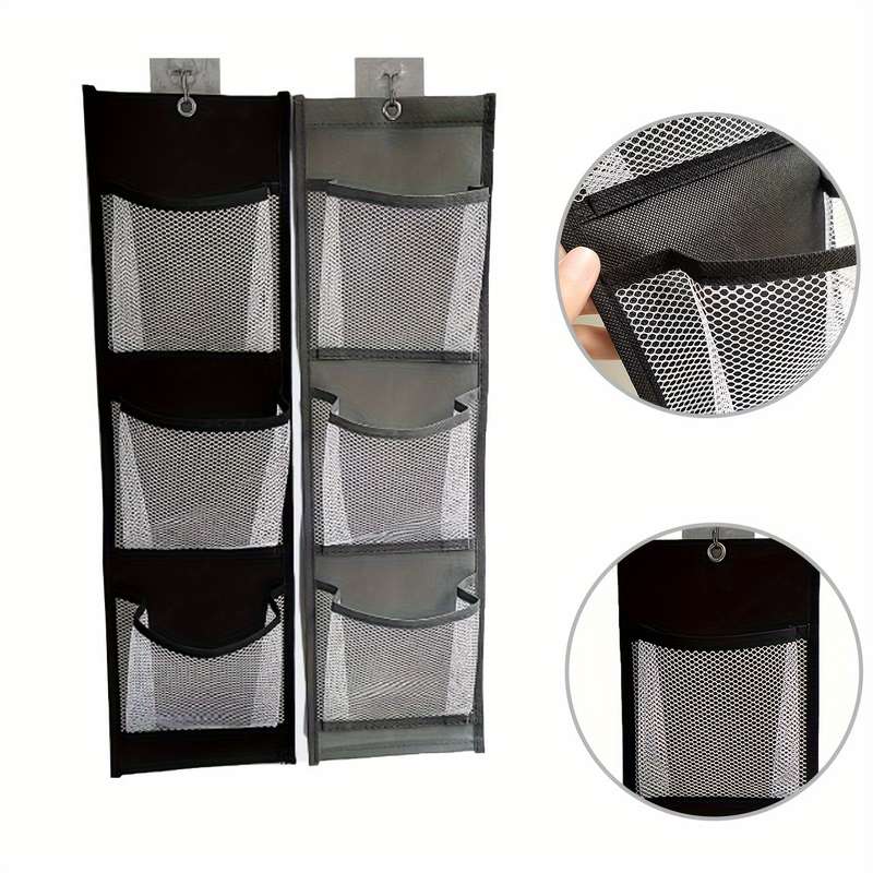 Door Hanging Clothes Organizer - Wall Mounted With 3 Pockets