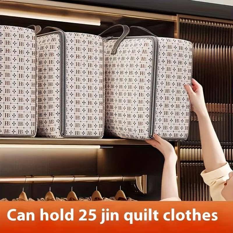 Oversized Cotton Quilted Moving Packing Bag Foldable Blanket Storage Bag