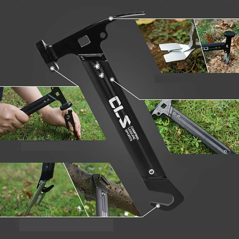 Outdoor Mini Tent Hammer With Tent Stake Remover