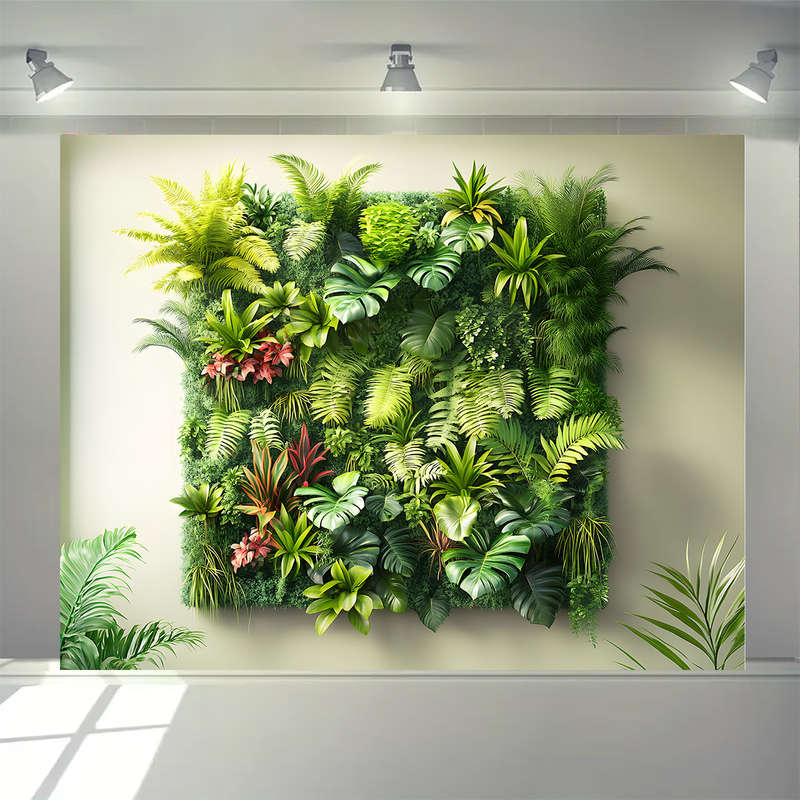Green Leaves Vertical Garden Wall Banner