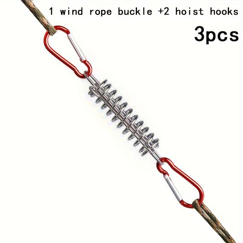 3-Pack Tent Strong Wind Spring Wind Rope Buckle