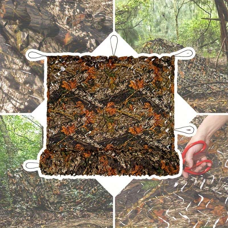 Tree Shape Camouflage Netting With Mesh Lanyard - Great For Fence Decoration