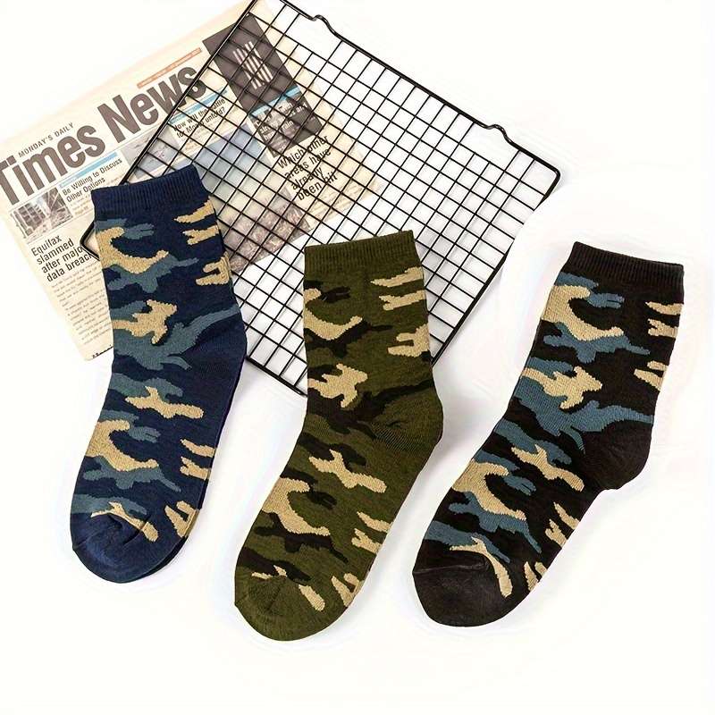 3-Pack Men's All Season Camouflage Socks
