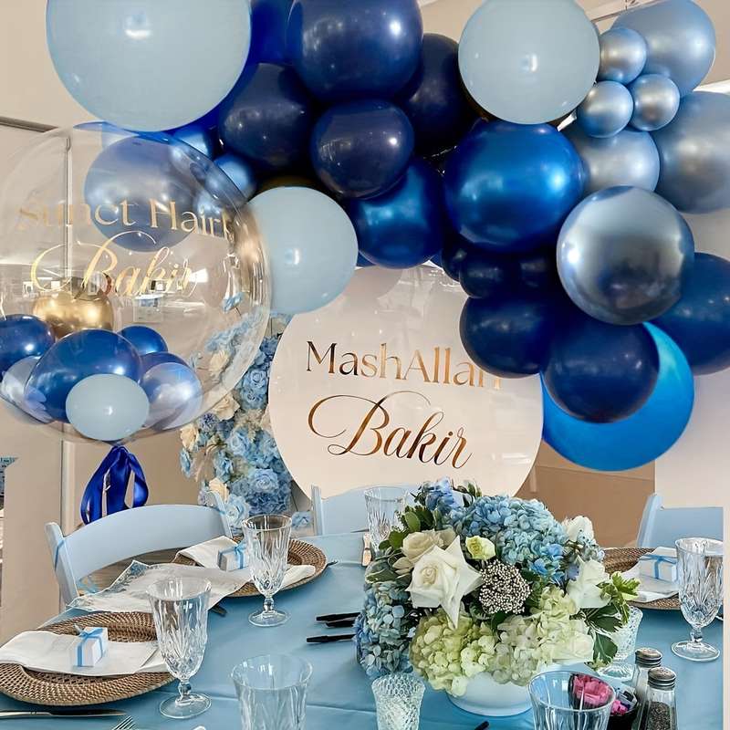 50 Blue Latex Balloons