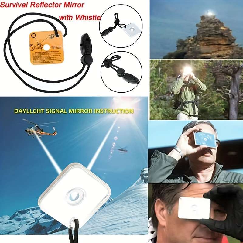 1 Piece Outdoor Camping Multi-Function Signal Mirror