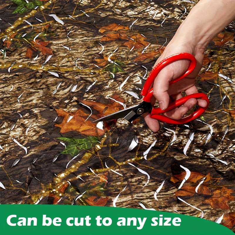 Tree Shape Camouflage Netting With Mesh Lanyard - Great For Fence Decoration