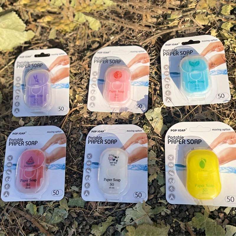 50pcs Outdoor Travel Portable Paper Soap