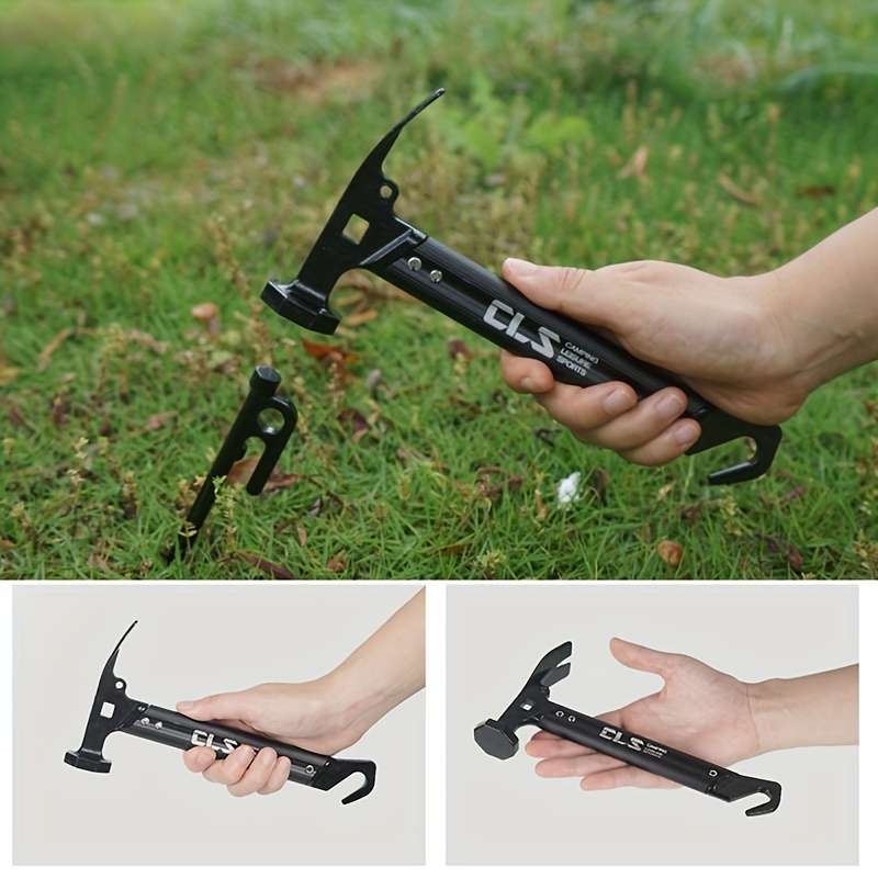 Outdoor Mini Tent Hammer With Tent Stake Remover