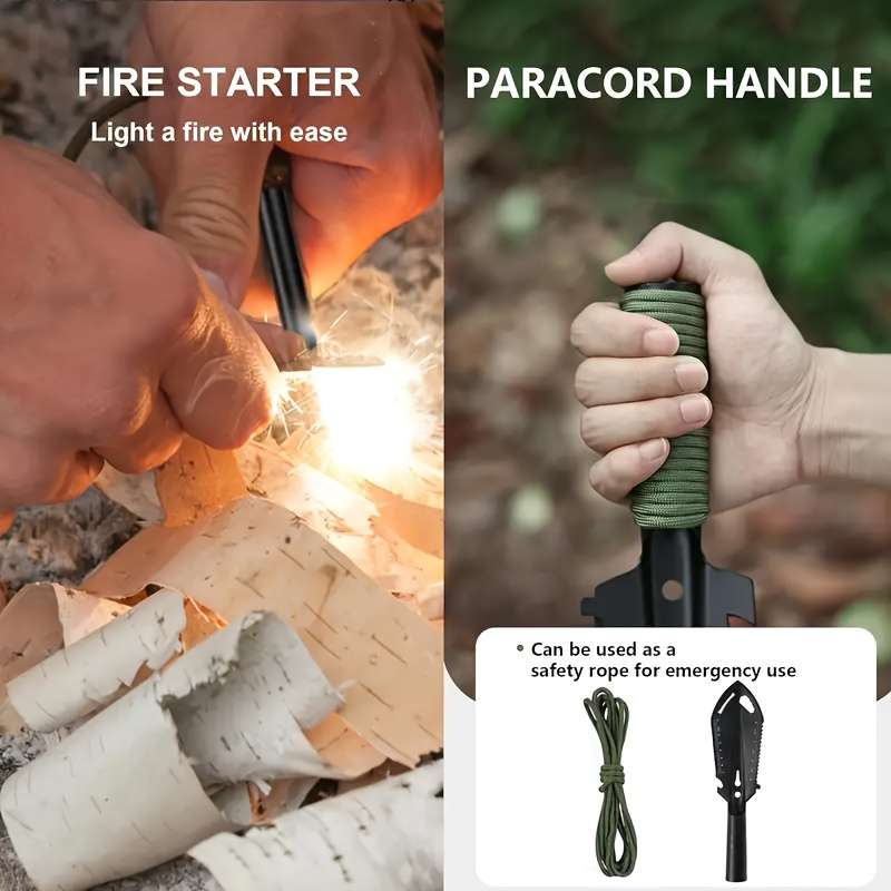 Stainless Steel Tactical Shovel For Camping And Hiking