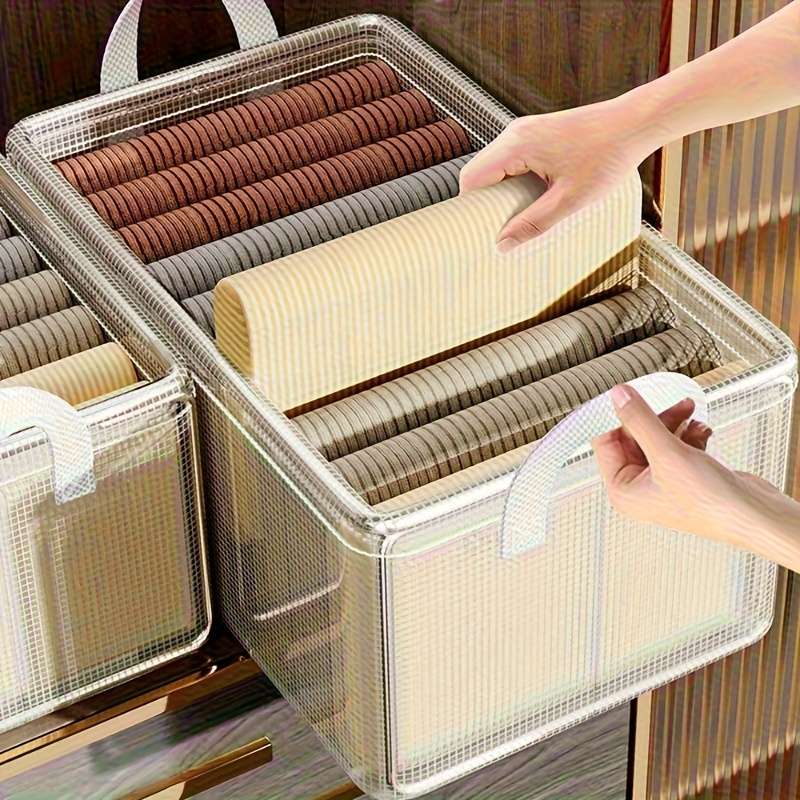 1pc Foldable Pvc Drawer Style Blanket And Clothes Storage Box