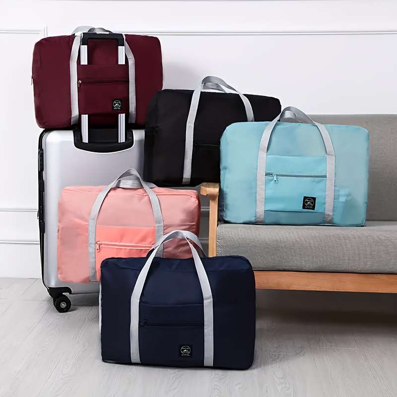 Extra Large Foldable Travel Duffel Bag With Zipper