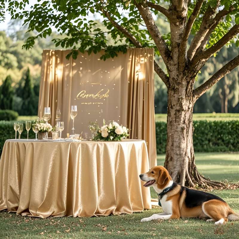 Champagne Golden Tablecloth Elegant Golden Tablecloth Party Golden Tablecloth