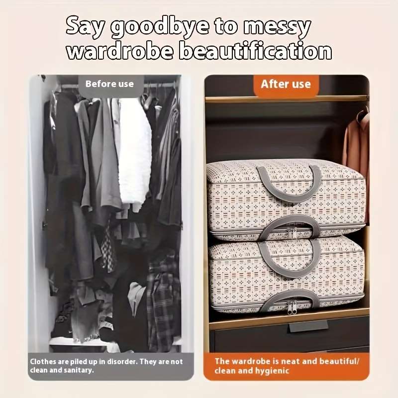 Oversized Cotton Quilted Moving Packing Bag Foldable Blanket Storage Bag
