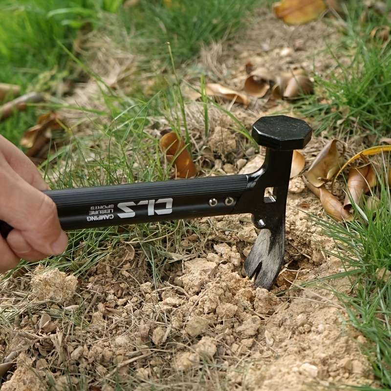 Outdoor Mini Tent Hammer With Tent Stake Remover
