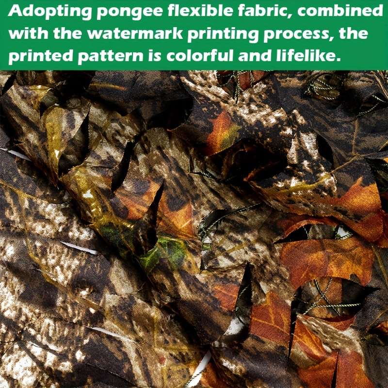 Tree Shape Camouflage Netting With Mesh Lanyard - Great For Fence Decoration