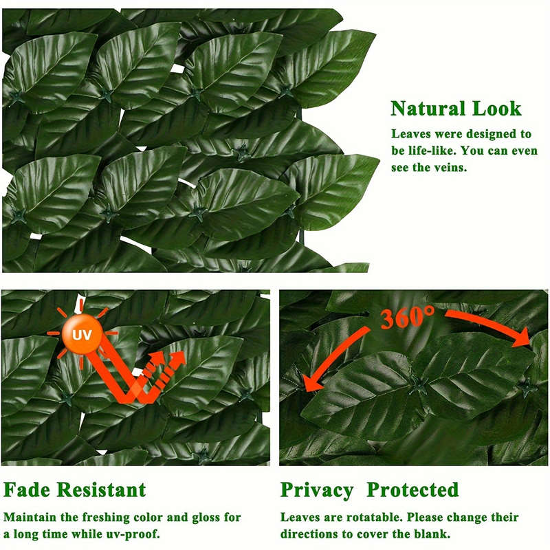 1pc Uv Protection Artificial Ivy Privacy Screen