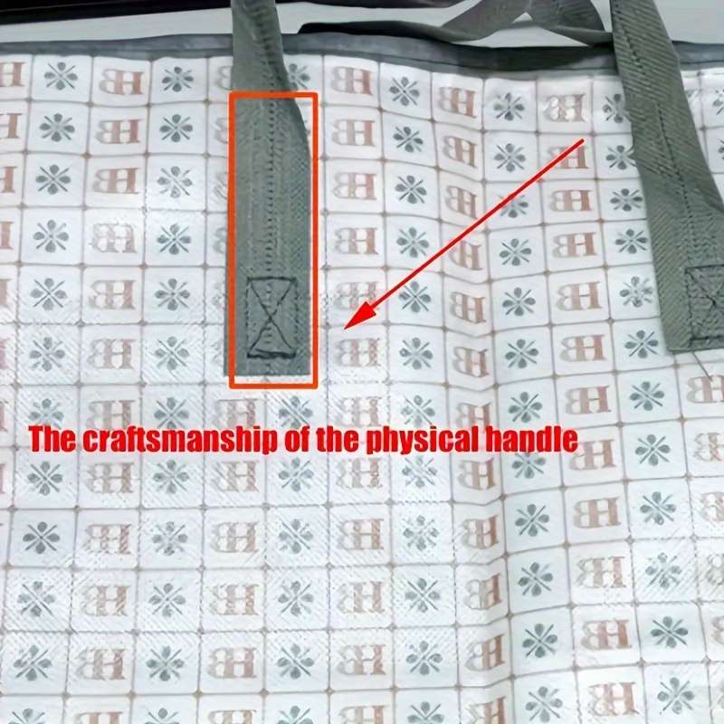 Oversized Cotton Quilted Moving Packing Bag Foldable Blanket Storage Bag