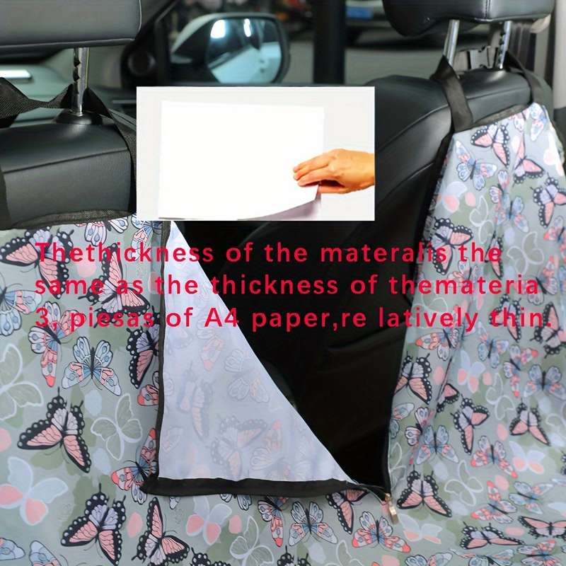 Butterfly Floral Pet Car Seat Cover - Stain Resistant