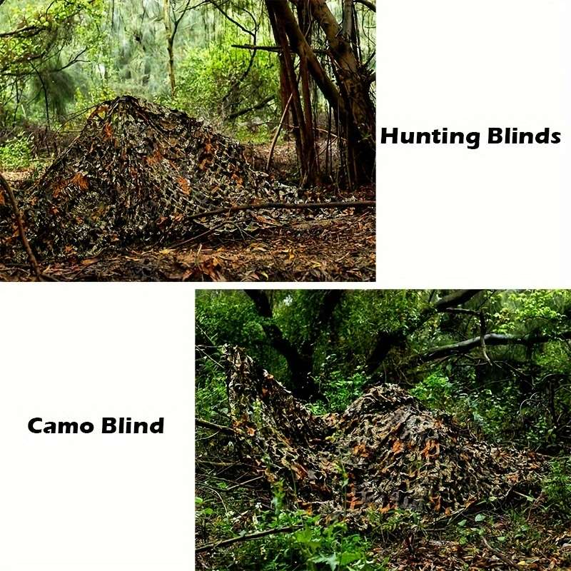 Tree Shape Camouflage Netting With Mesh Lanyard - Great For Fence Decoration