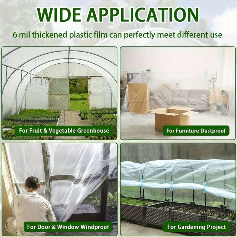 1 Piece Of Durable Clear Plastic Sheeting