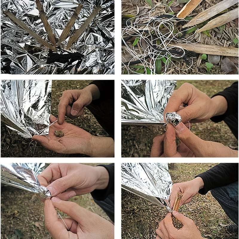 3 Piece Survival Reflective Thermal First Aid Foil Blanket