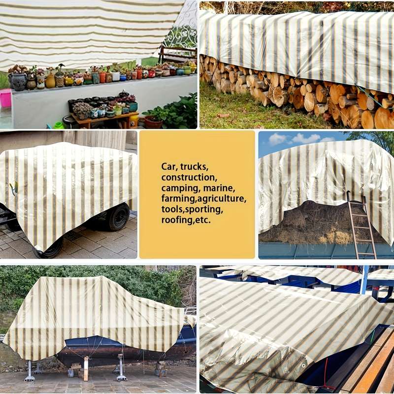 1 Piece Heavy Duty Pe Tarpaulin - Extra Thick Plastic