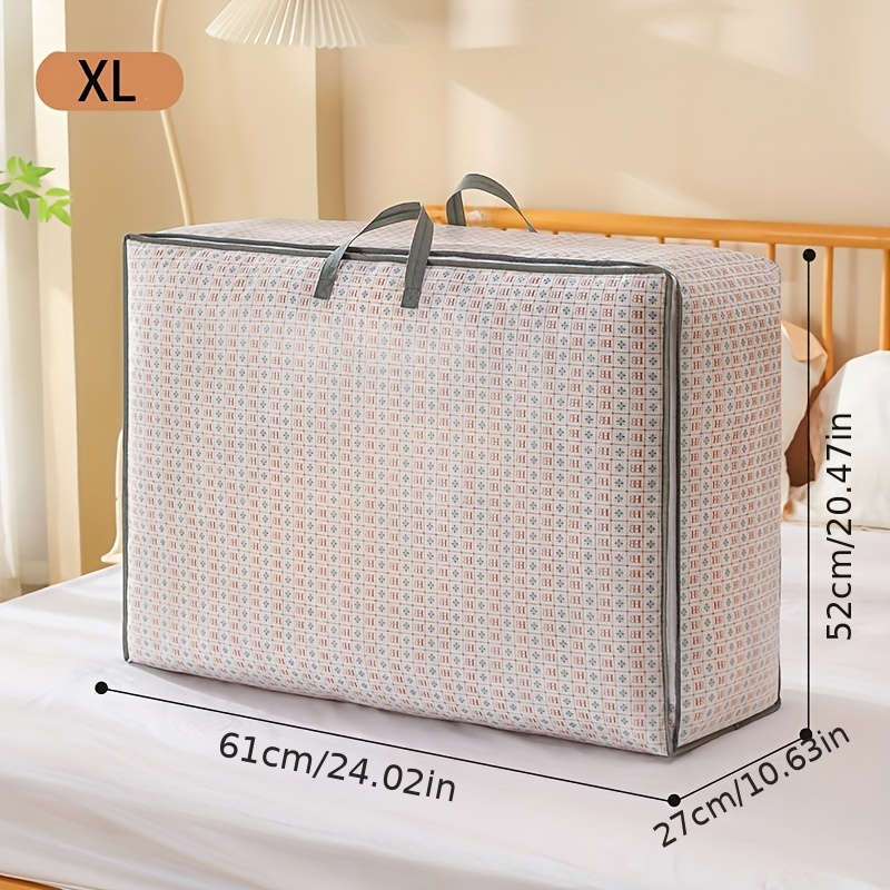 Oversized Cotton Quilted Moving Packing Bag Foldable Blanket Storage Bag