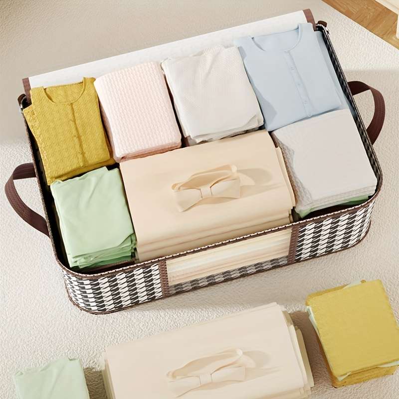 Chic Houndstooth Clothing And Quilt Storage Bag