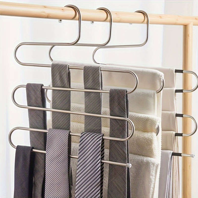 1pcs Stainless Steel Multi-Layer Pants Rack