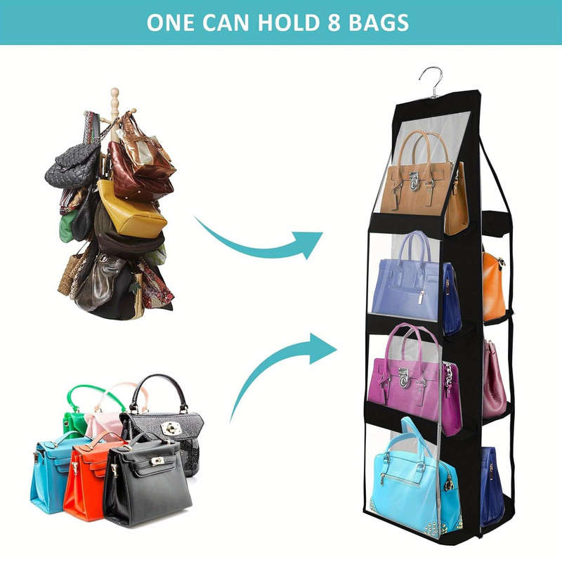 8 Pocket Hanging Handbag Organizer