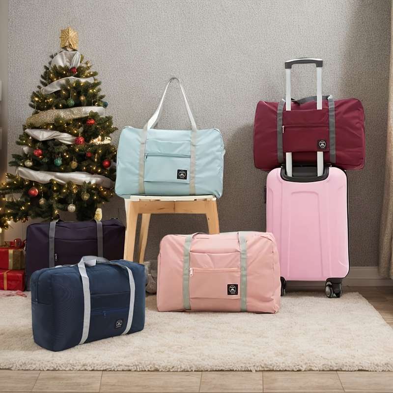 Extra Large Foldable Travel Duffel Bag With Zipper