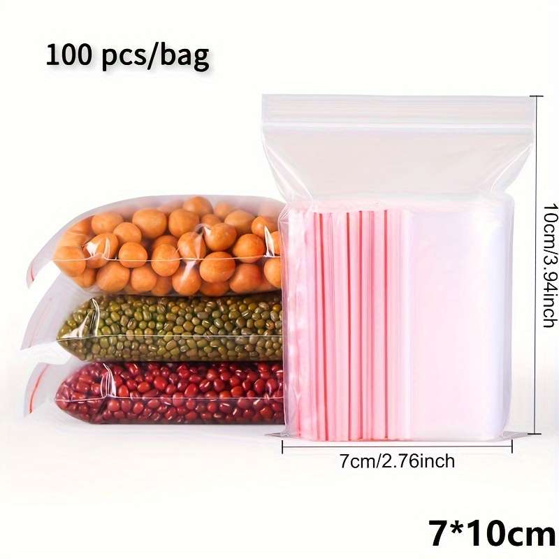 100 Heavy Duty Pet Resealable Ziplock Bags