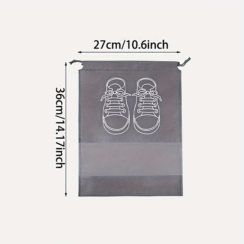 5pcDurable Grey Shoe Bag