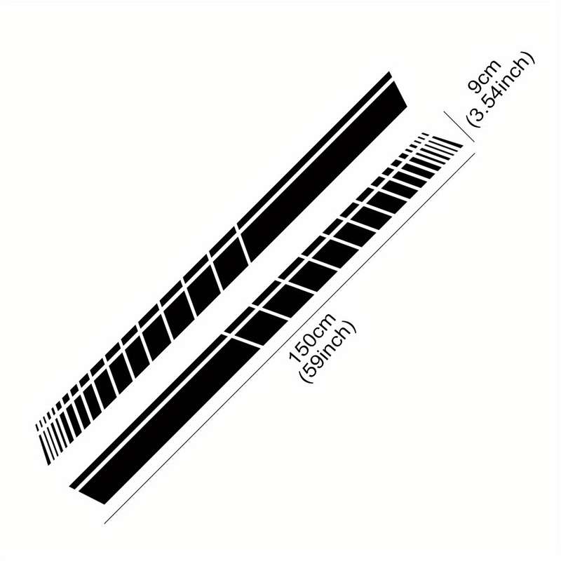 Car Side Skirt Stripe Pattern Sticker