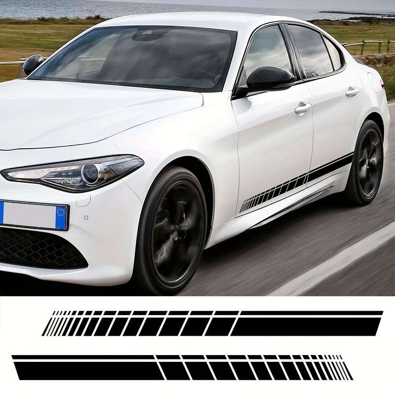 Car Side Skirt Stripe Pattern Sticker