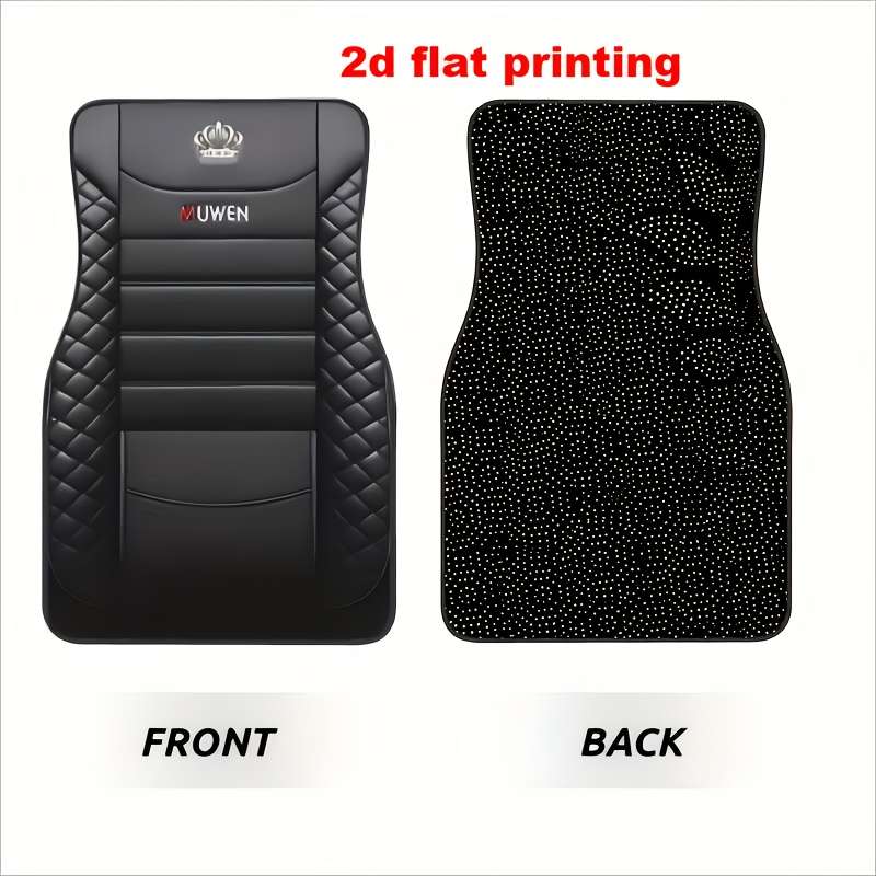 4-Piece Universal PE Car Floor Mats Set