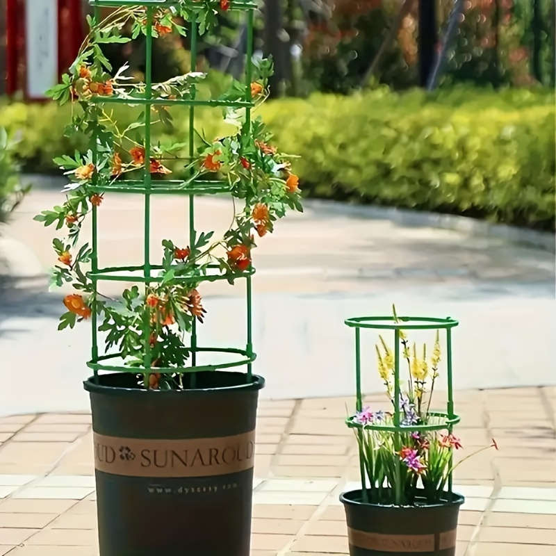 60-Pack Stackable Plastic Plant Support Rings