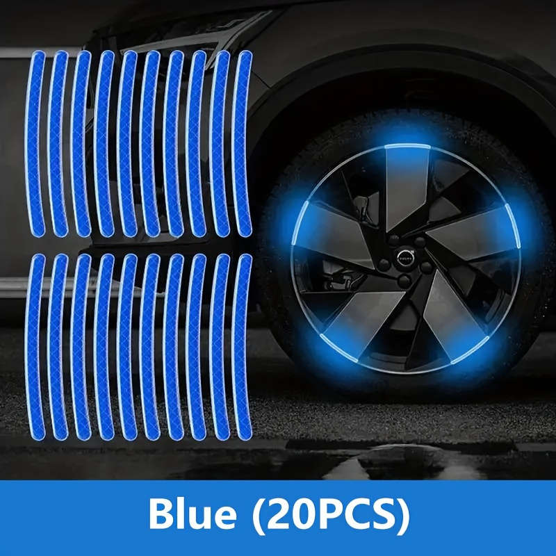 20 Pieces Reflective Wheel Stickers