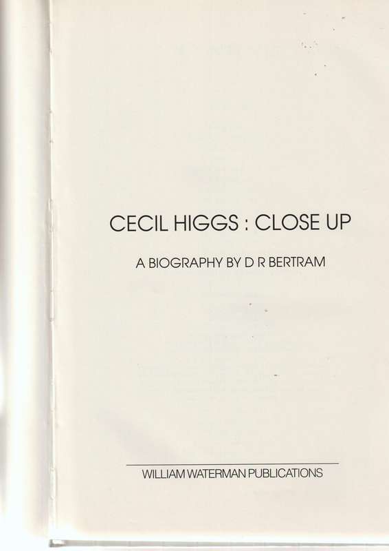 CECIL HIGGS, CLOSE UP