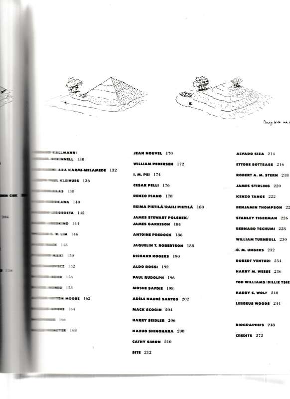 100 CONTEMPORARY ARCHITECTS, DRAWINGS AND SKETCHES
