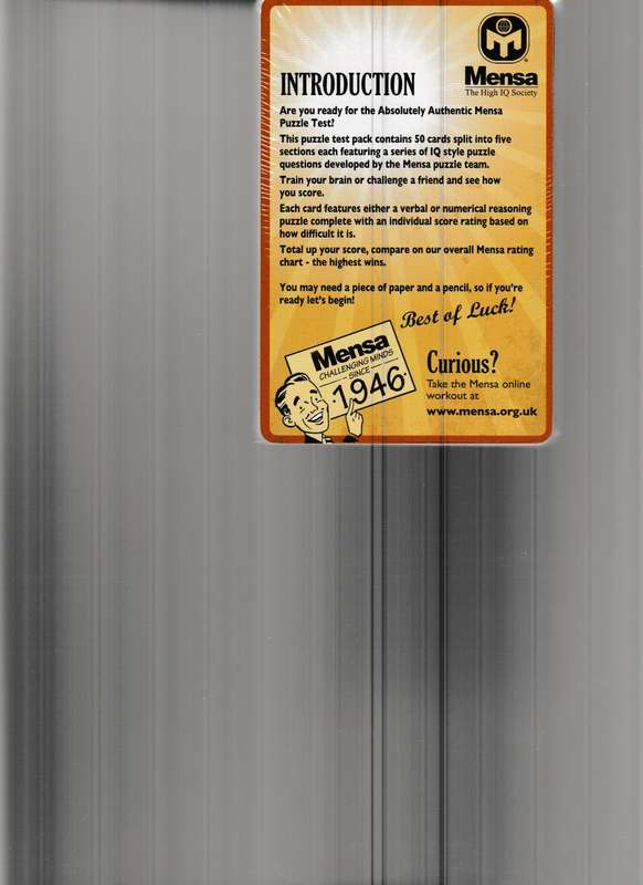 THE ABSOLUTELY AUTHENTIC MENSA TEST (SEALED)