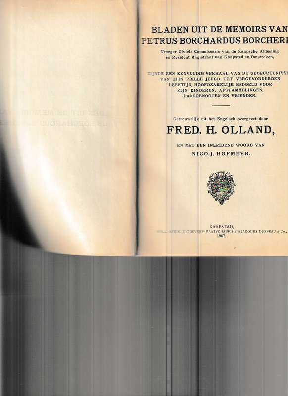 BLADEN UIT DE MEMOIRS VAN PETRUS BORCHARDUS BORCHERDS